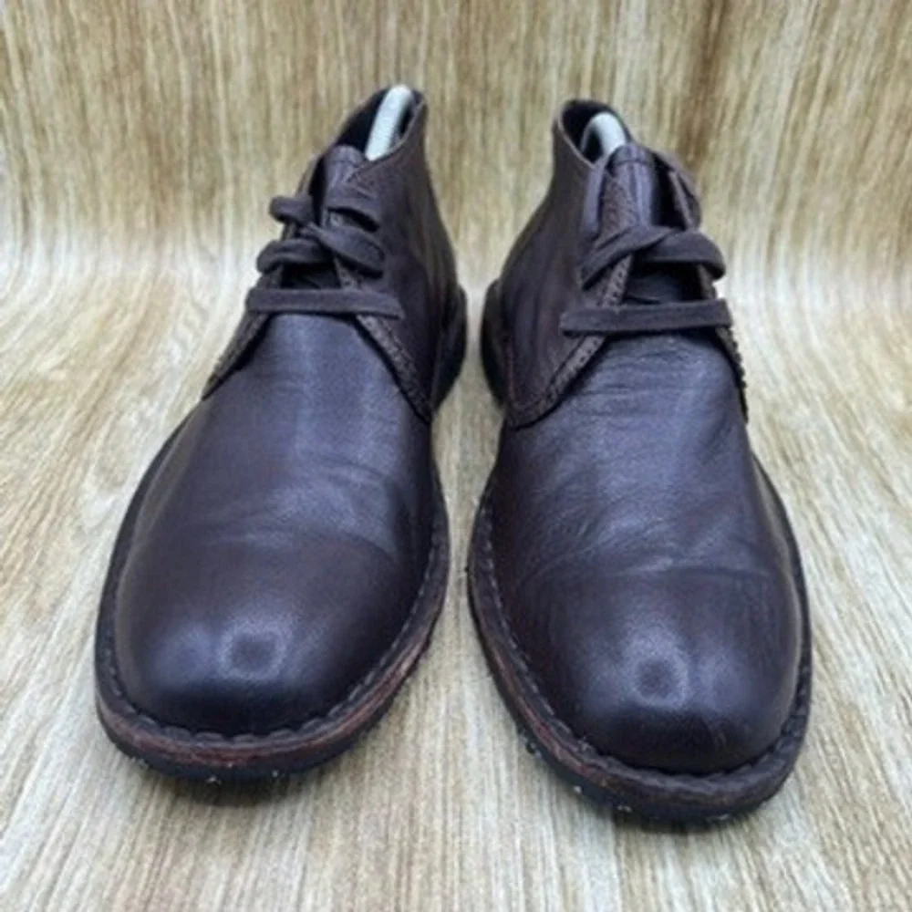 John Varvatos Chukka Boots Men's Size 7 M Leather‎ Brown Shoes Ankle Boots